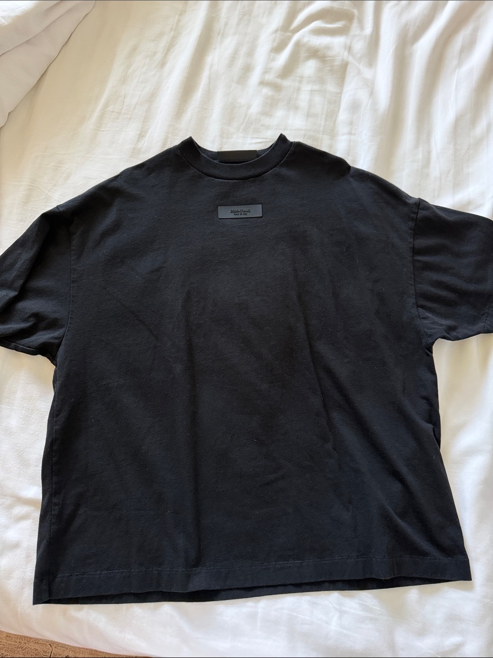 Fear of God Black Short-Sleeve Crewneck Tee